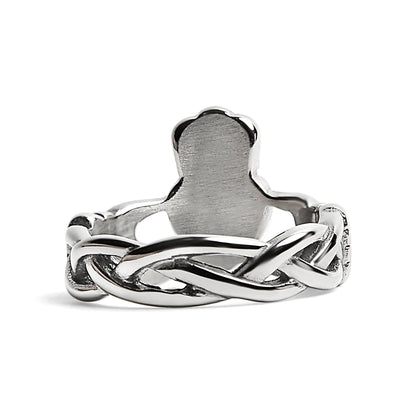 Stainless Steel Detailed Claddagh Ring