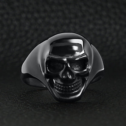 Stainless Steel Black Skull Ring