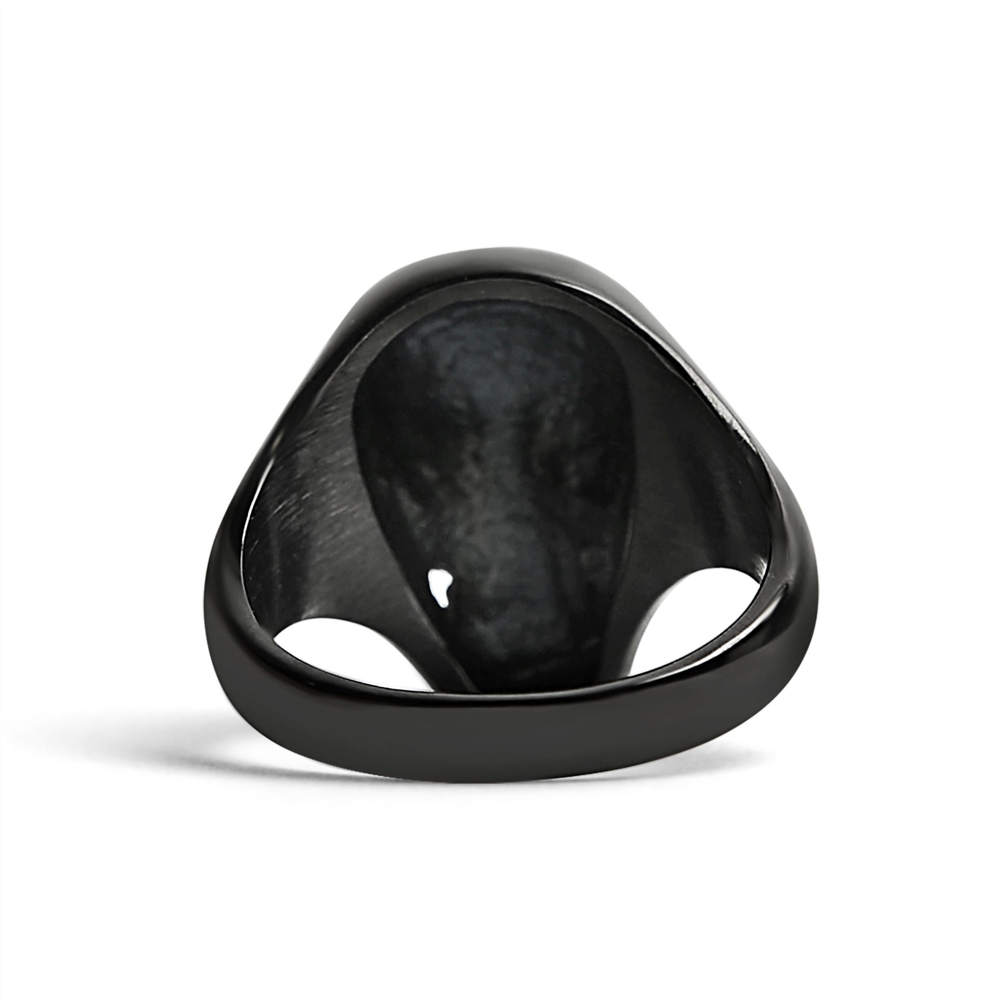 Stainless Steel Black Skull Ring