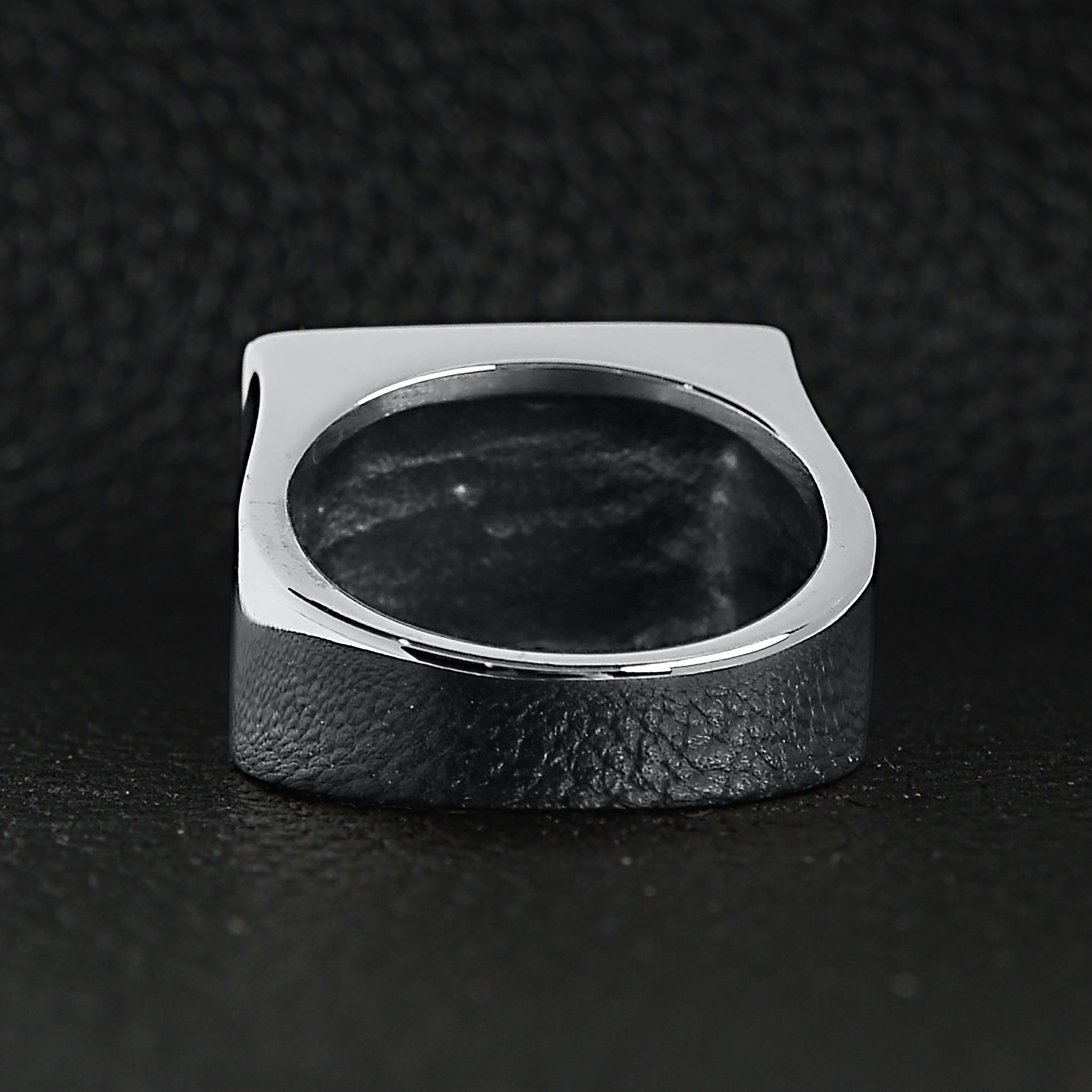 Stainless Steel Motorcycle Club "MC" Insignia Signet Ring