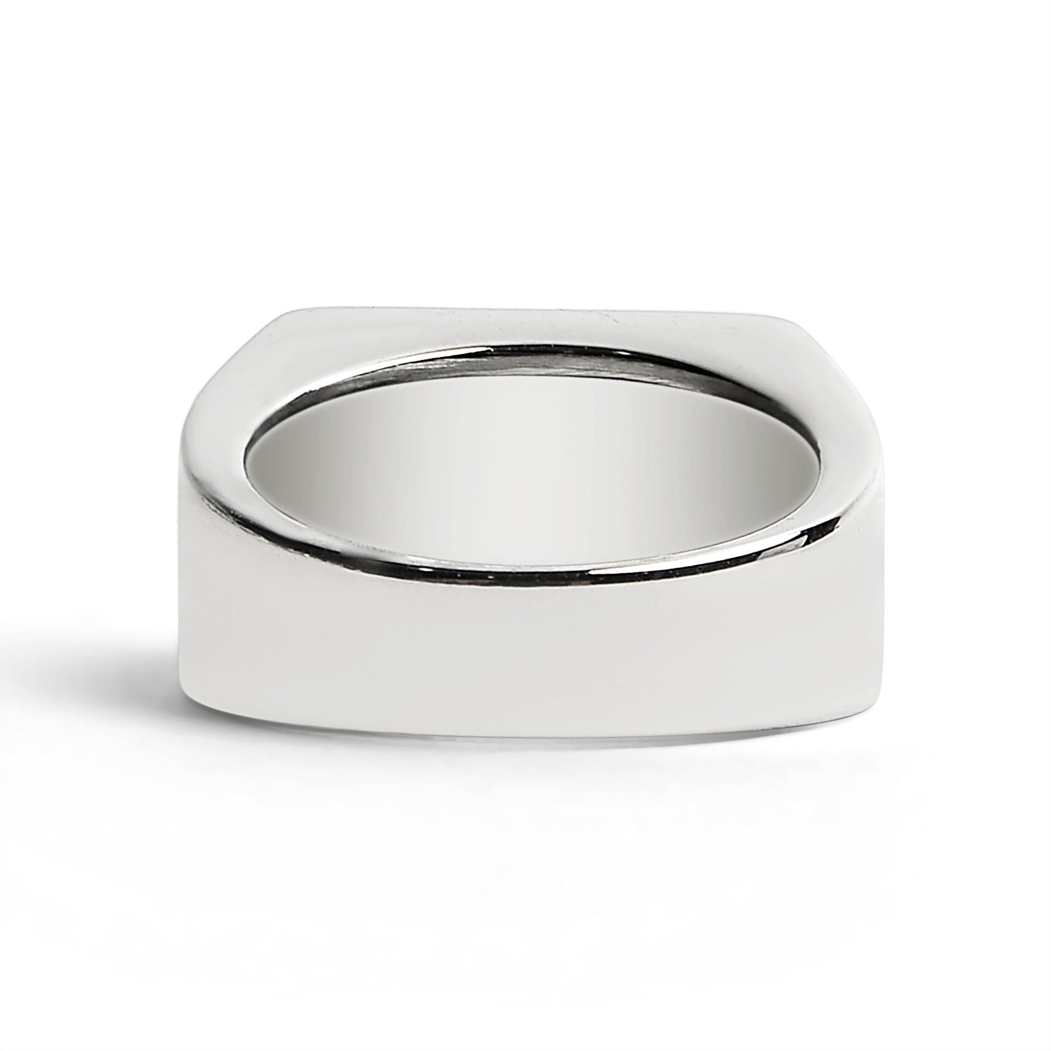 Stainless Steel Motorcycle Club "MC" Insignia Signet Ring