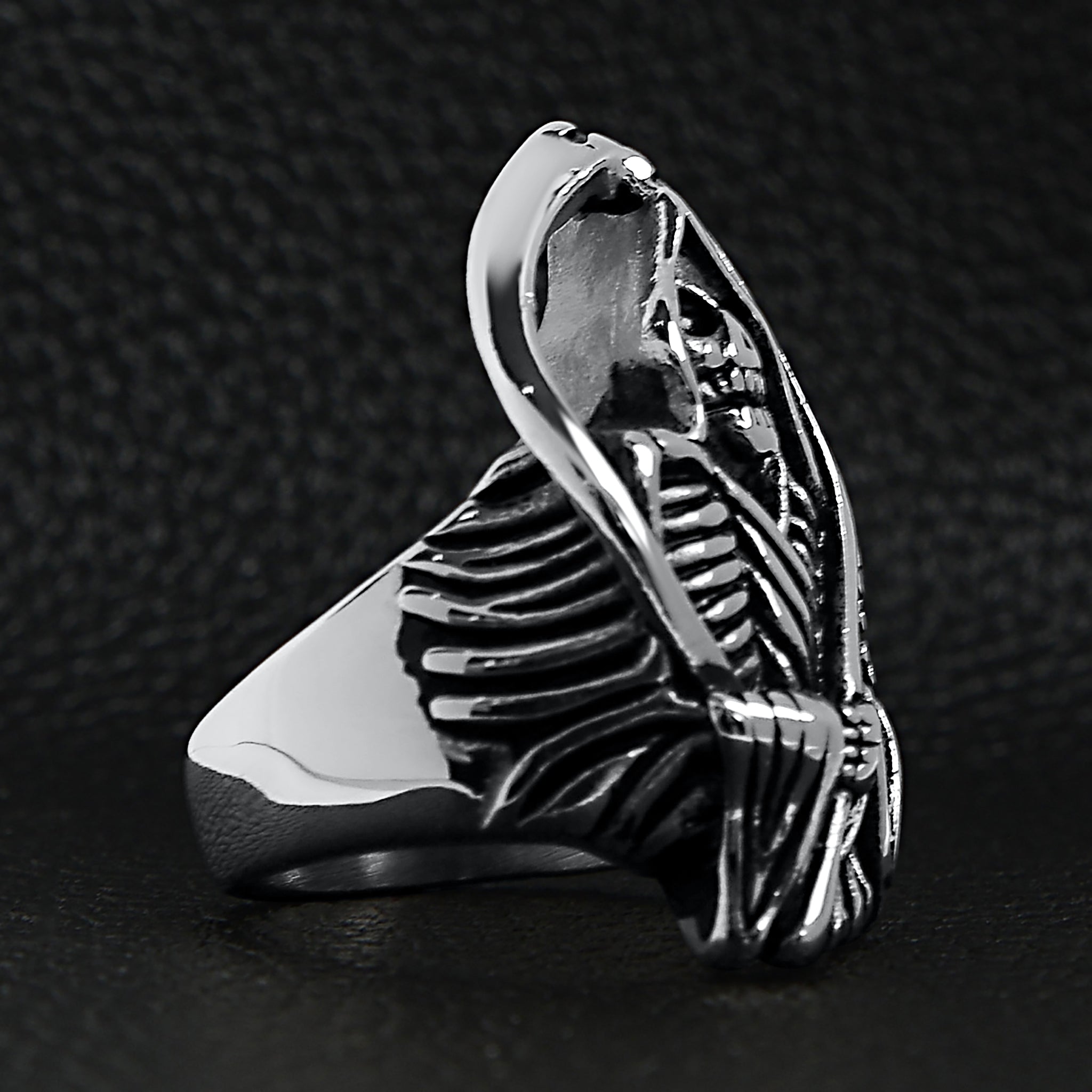 Stainless Steel Grim Reaper Ring