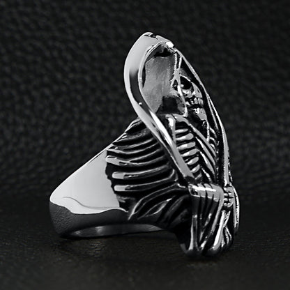 Stainless Steel Grim Reaper Ring