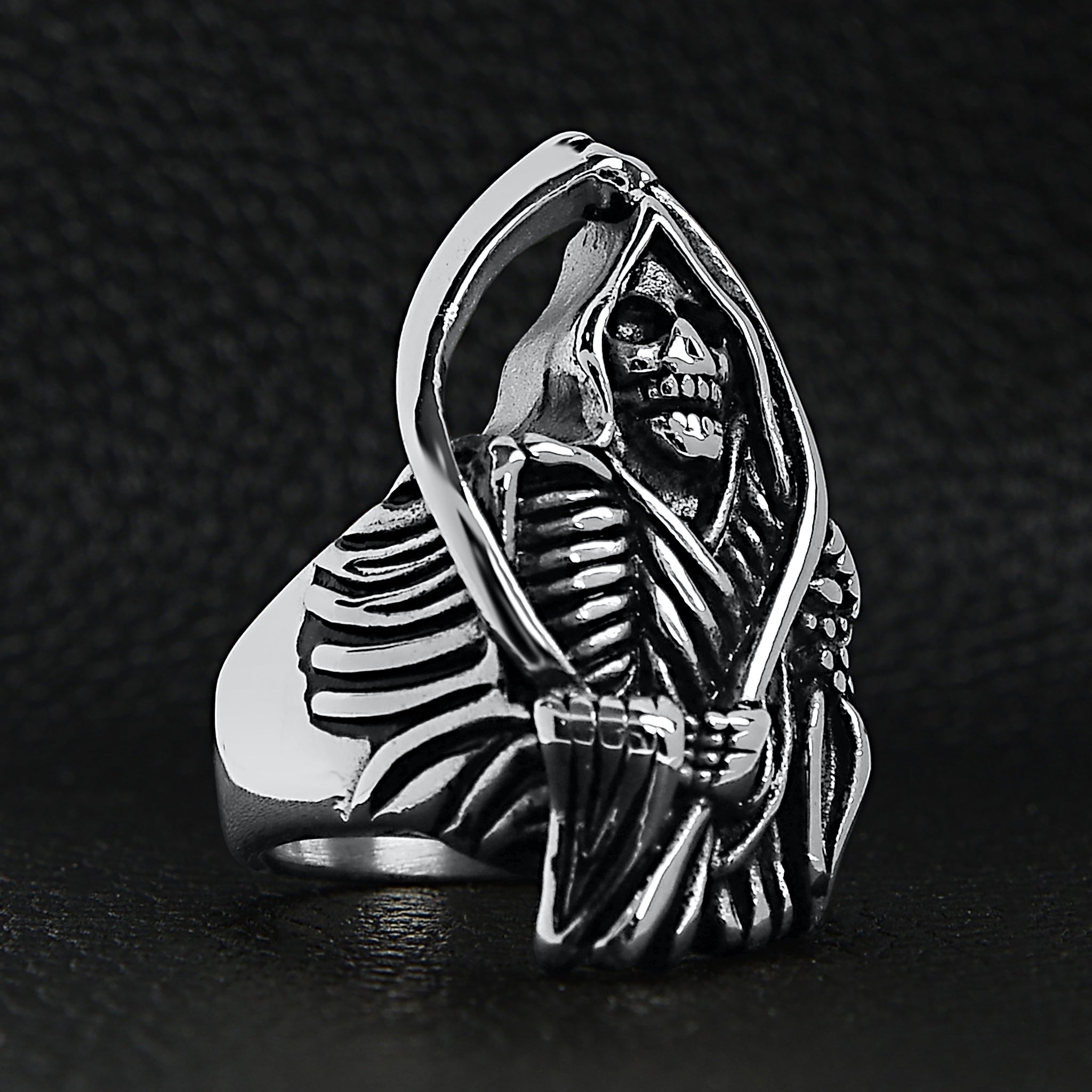 Stainless Steel Grim Reaper Ring
