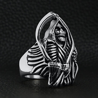 Stainless Steel Grim Reaper Ring