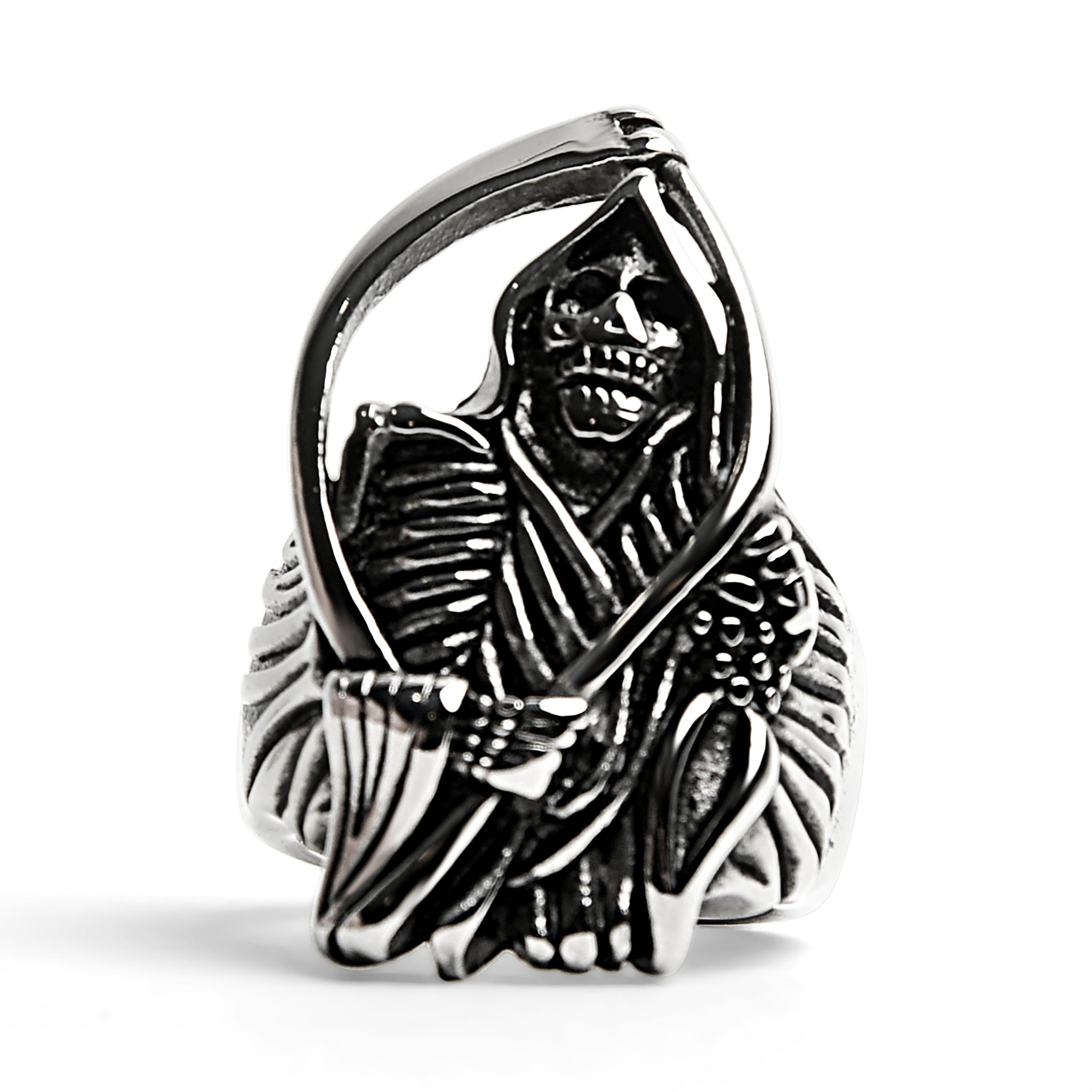 Stainless Steel Grim Reaper Ring