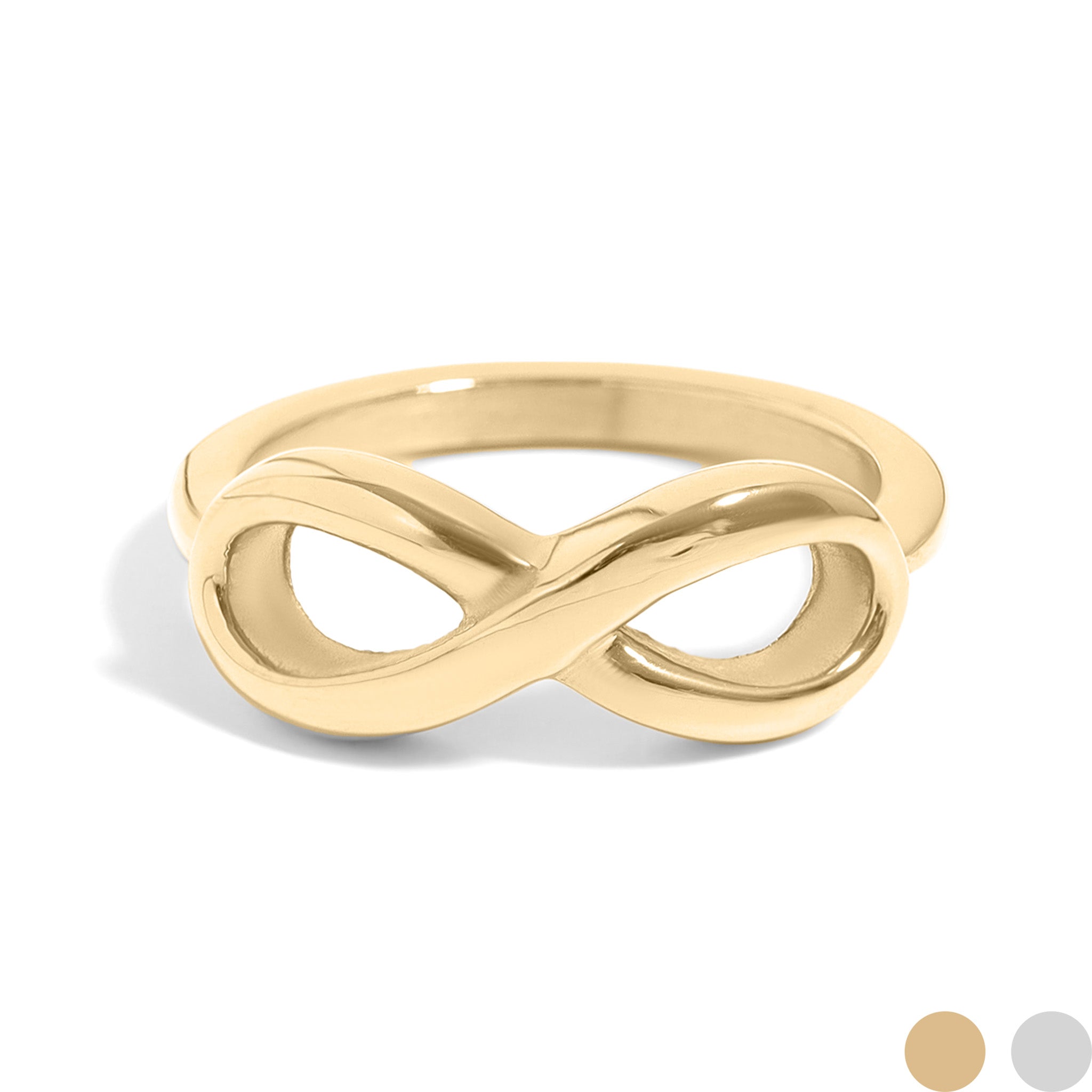 18K Gold PVD Stainless Steel Infinity Ring