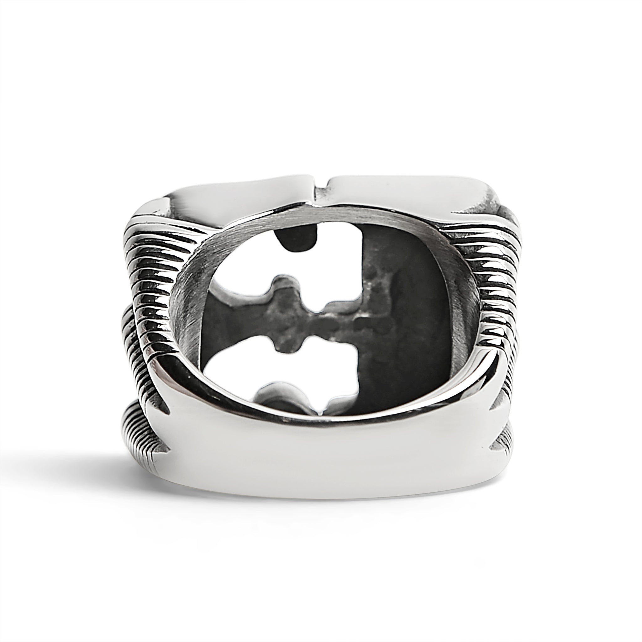 Stainless Steel Black Gothic "13" Dragon Claw Signet Ring