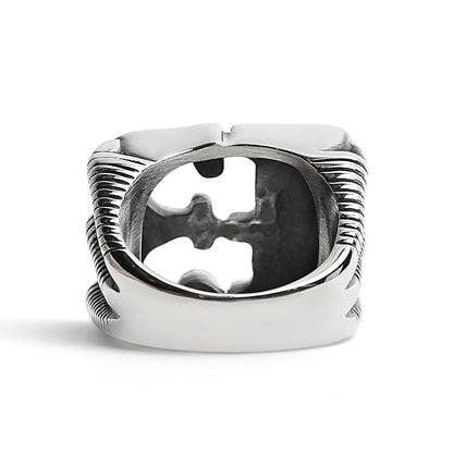 Stainless Steel Black Gothic "13" Dragon Claw Signet Ring