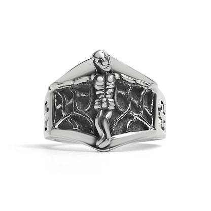 Detailed Jesus Cross Stainless Steel Ring
