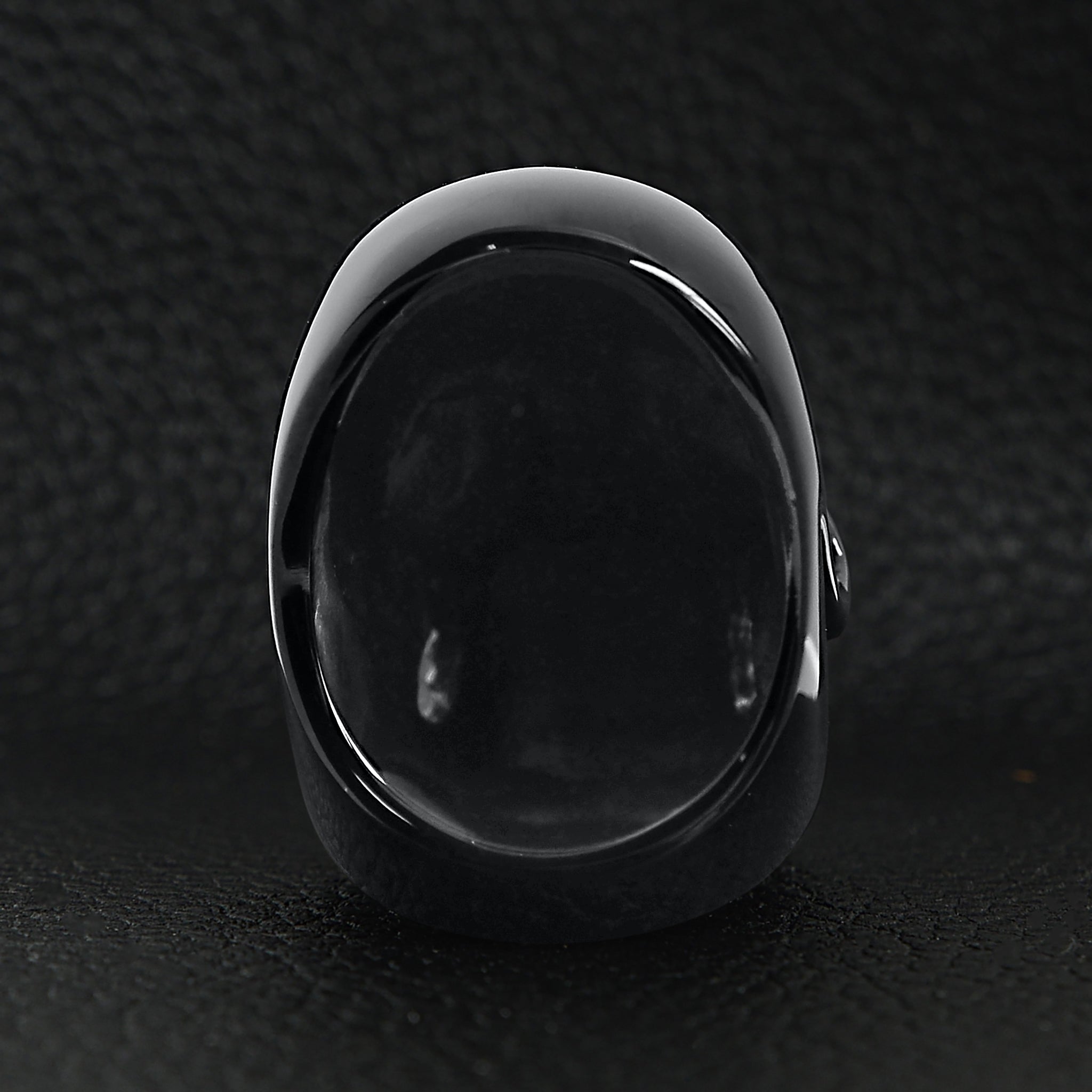 Stainless Steel Black Skull Ring