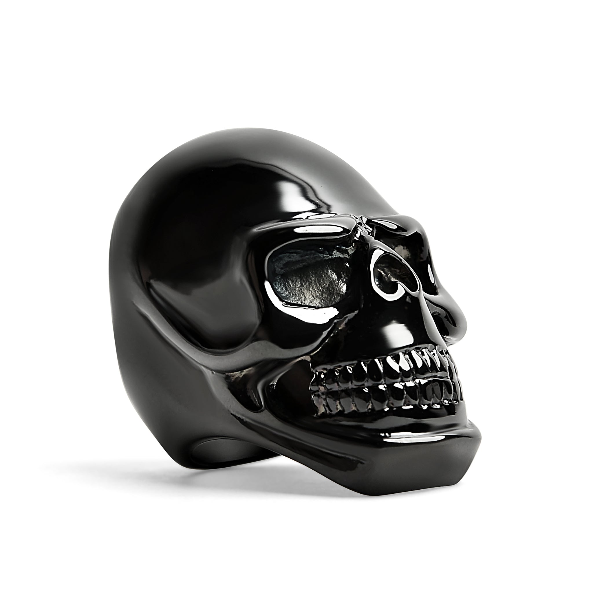 Stainless Steel Black Skull Ring