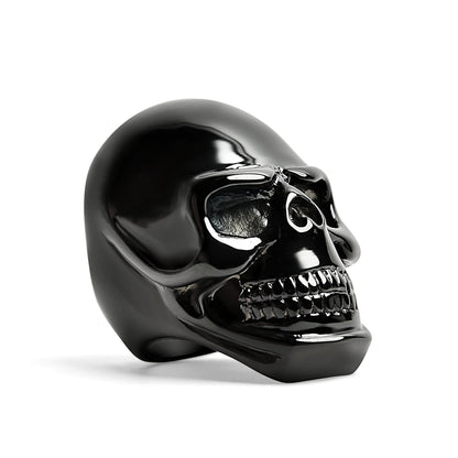 Stainless Steel Black Skull Ring
