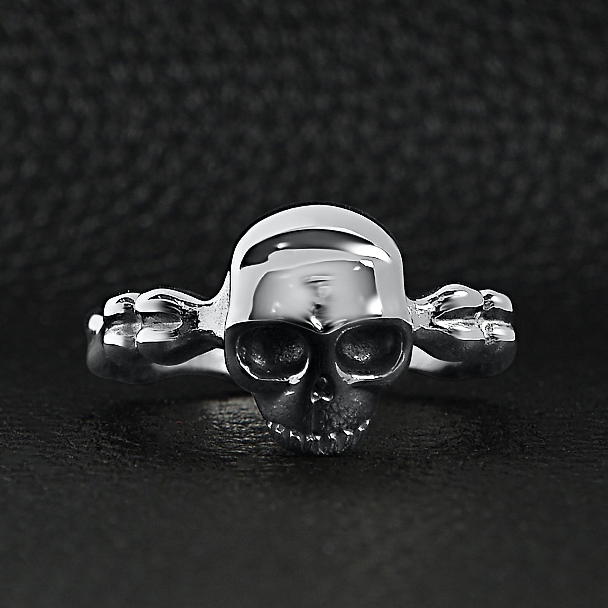 Stainless Steel Skull And Bones Women's Ring