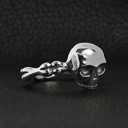 Stainless Steel Skull And Bones Women's Ring