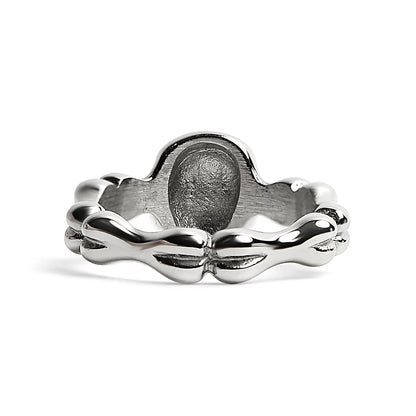Stainless Steel Skull And Bones Women's Ring