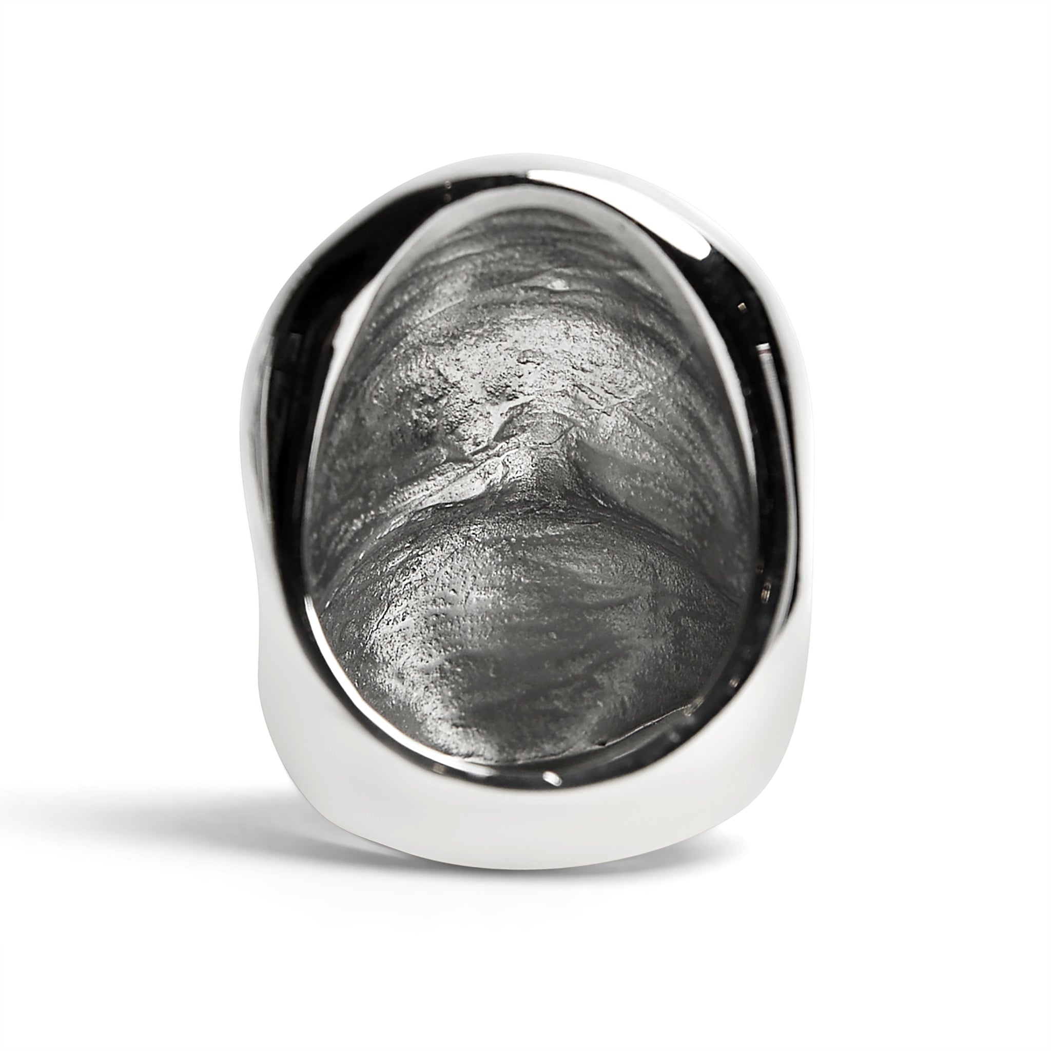 Stainless Steel USA American Flag Covered Skull Ring