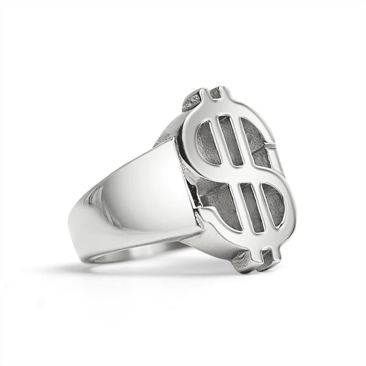 Stainless Steel Money Sign Women's Ring