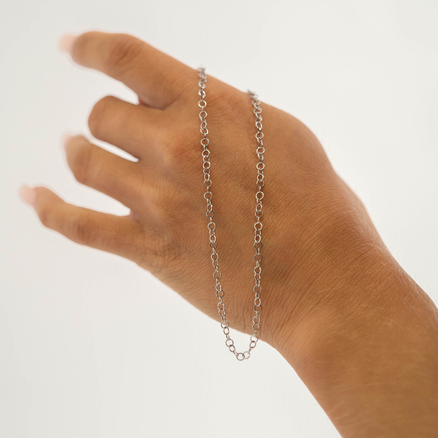18K Gold PVD Stainless Steel Heart Chain Bracelet