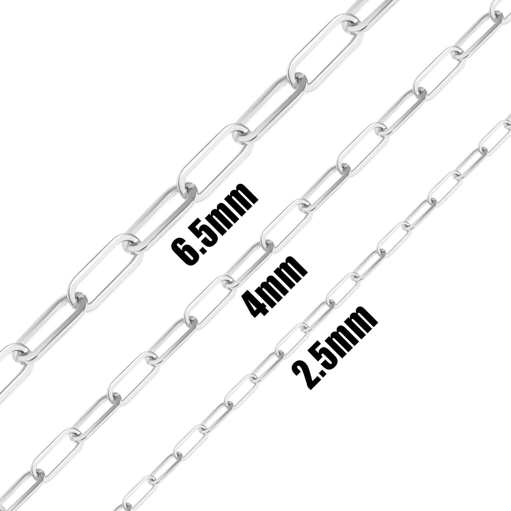 18K Gold PVD Stainless Steel Paperclip Chain - By The Foot