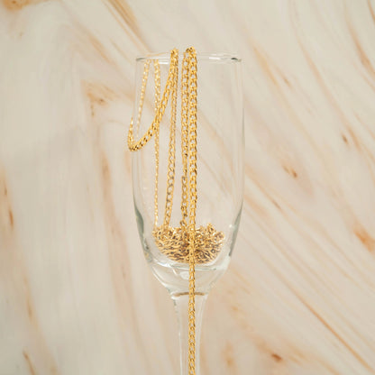 18K Gold PVD Stainless Steel Curb Chain - By The Foot