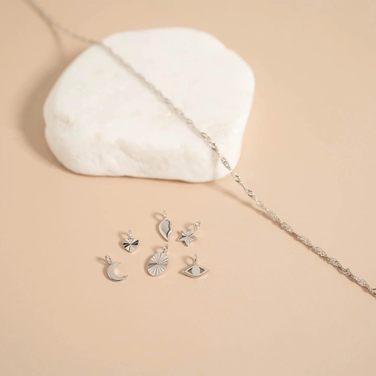 Permanent Jewelry Left Side .925 Sterling Silver Broken Heart Charm