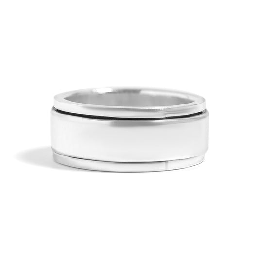 Stainless Steel Polished Spinner Ring