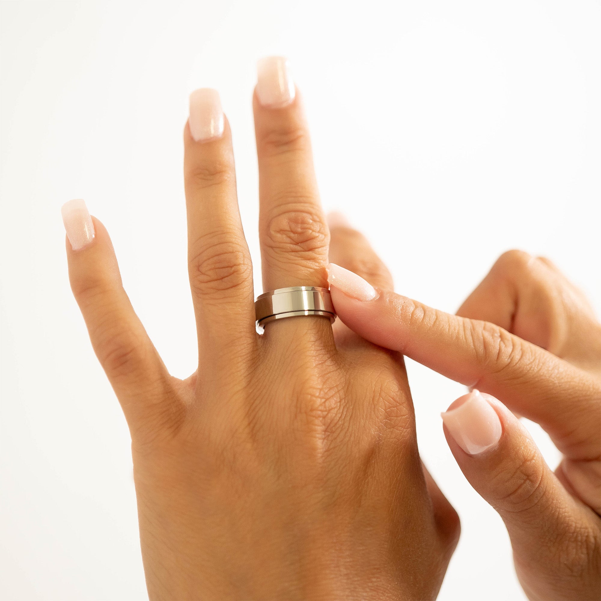 Stainless Steel Polished Spinner Ring