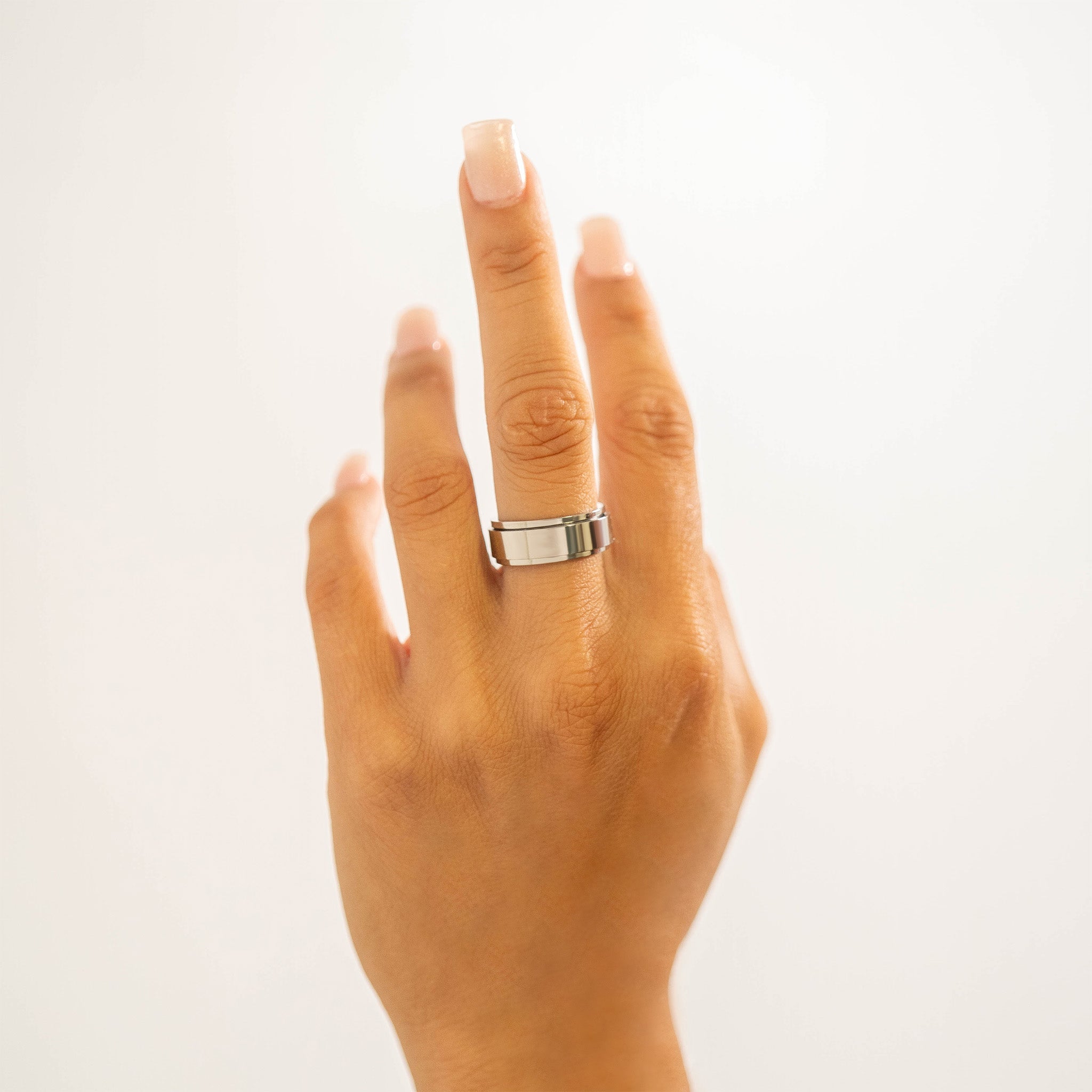 Stainless Steel Polished Spinner Ring