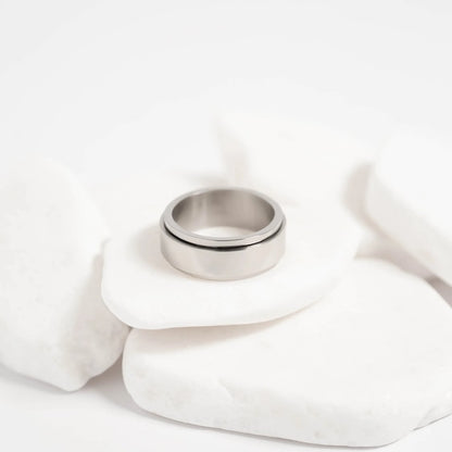 Stainless Steel Polished Spinner Ring