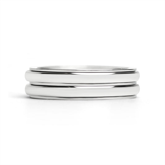Highly Polished Stainless Steel Grooved Spinner Center Ring