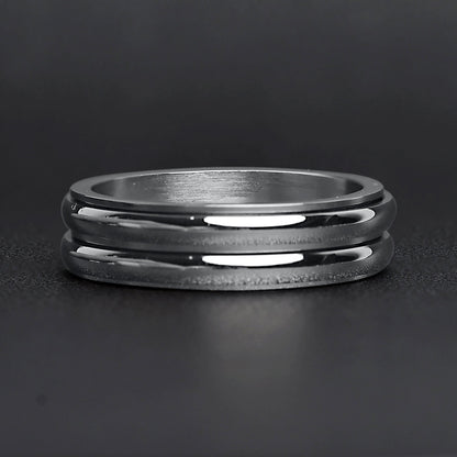 Highly Polished Stainless Steel Grooved Spinner Center Ring