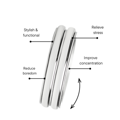 Highly Polished Stainless Steel Grooved Spinner Center Ring