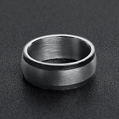 Stainless Steel Highly Polished Black Trim Spinner Center Ring