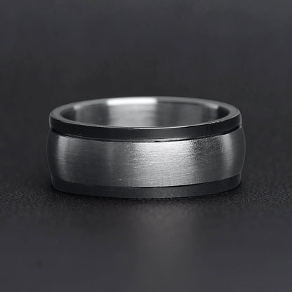 Stainless Steel Highly Polished Black Trim Spinner Center Ring