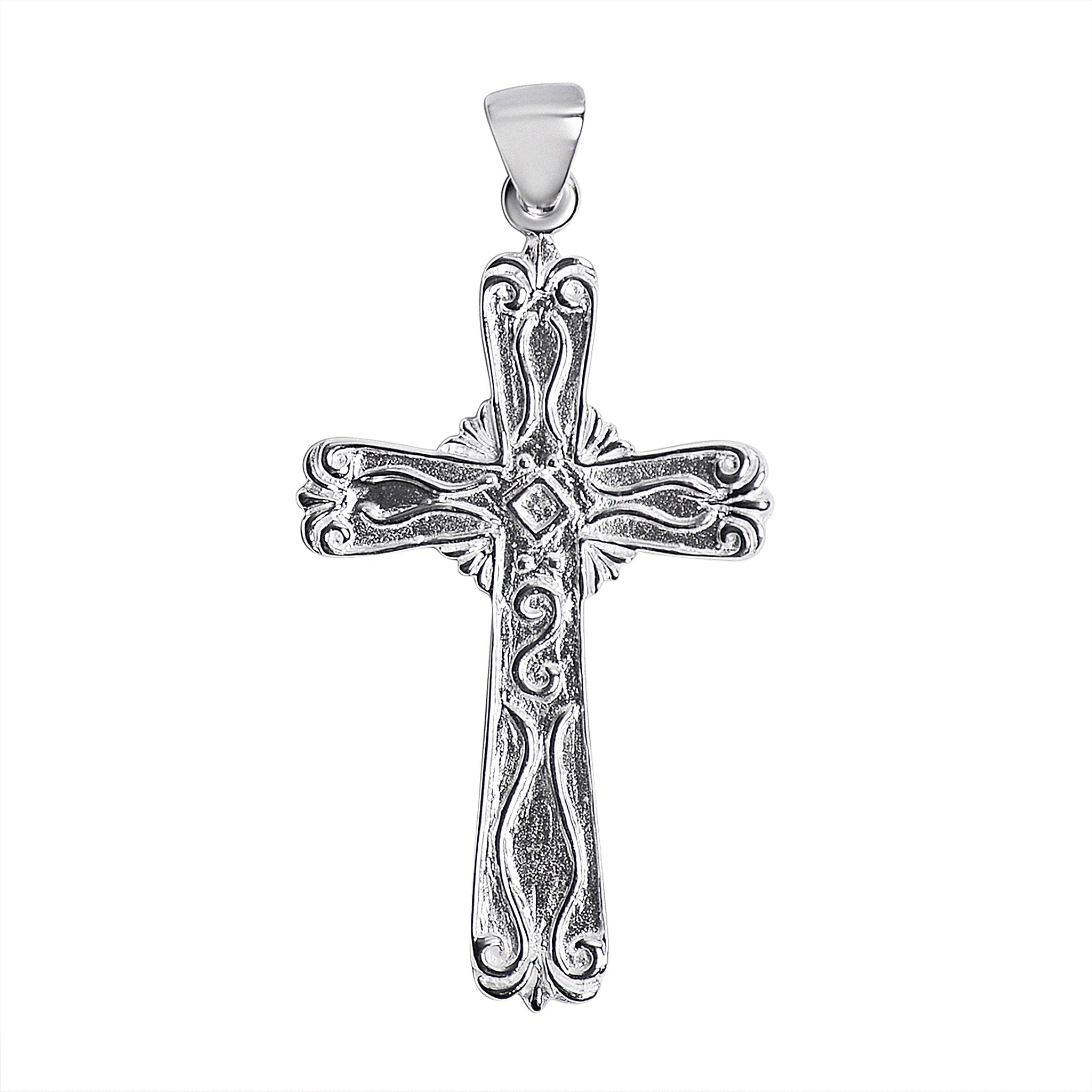 Sterling Silver Filigree Cross Pendant