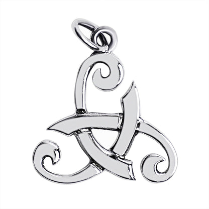 Sterling Silver Viking Odin's Horn Celtic Pendant