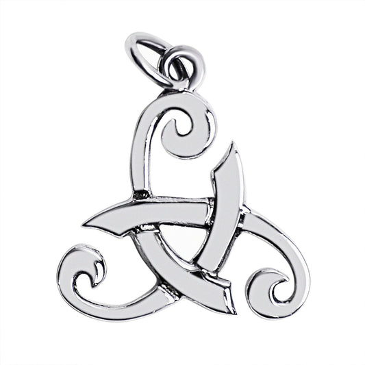 Sterling Silver Viking Odin's Horn Celtic Pendant