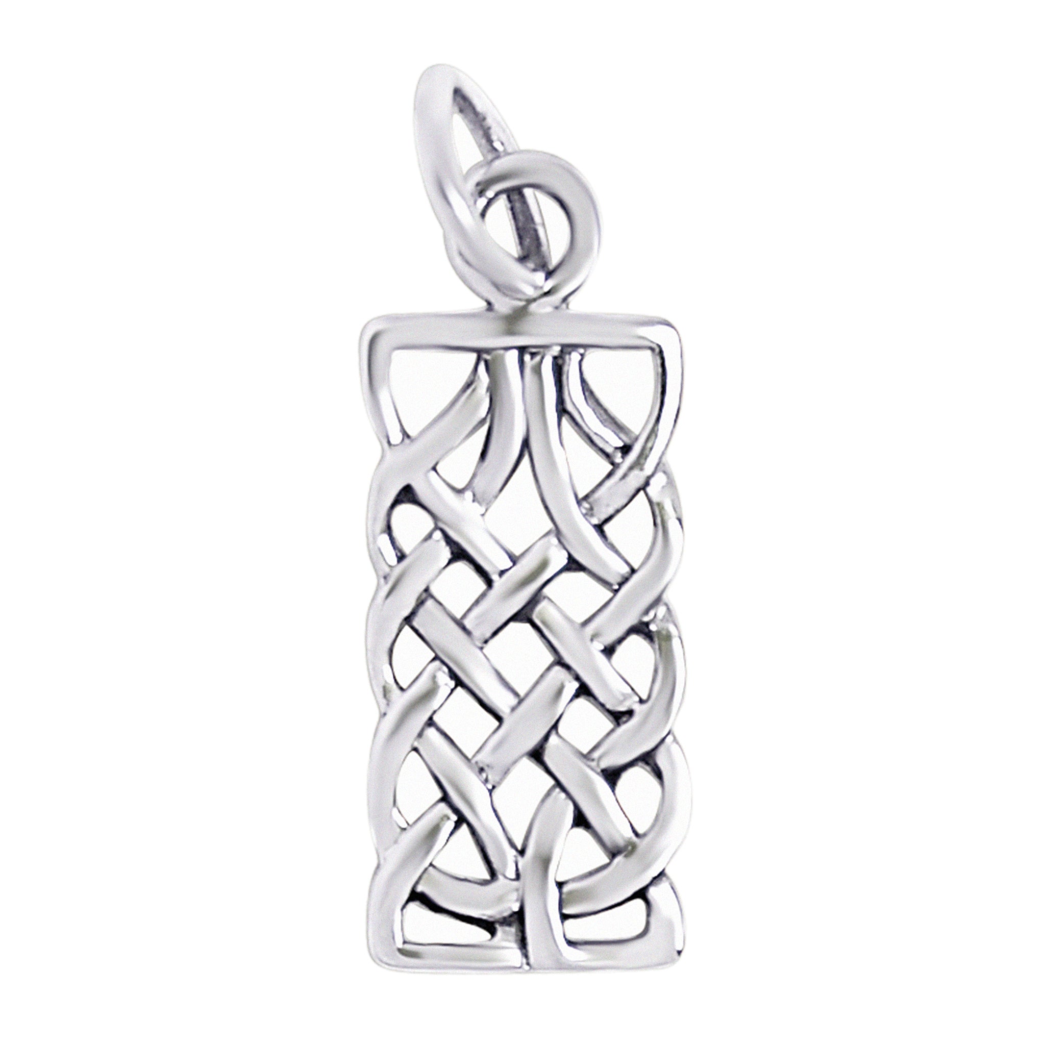 Sterling Silver Celtic Knot Rectangle Pendant