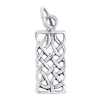 Sterling Silver Celtic Knot Rectangle Pendant