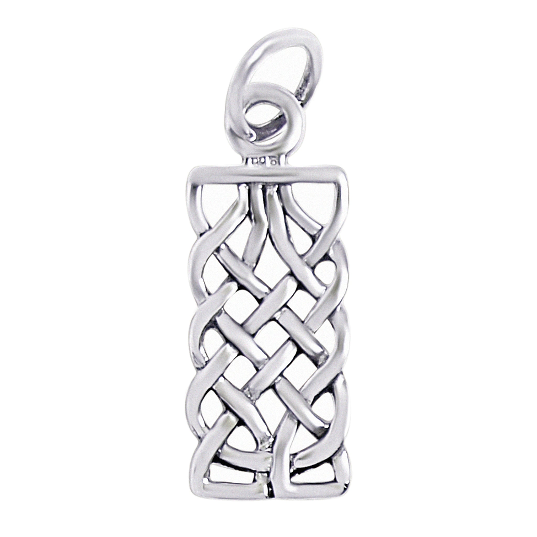 Sterling Silver Celtic Knot Rectangle Pendant