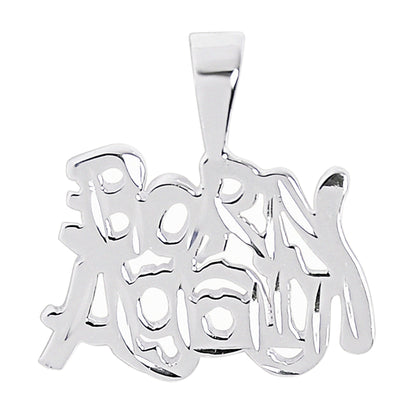 Sterling Silver Christian "Born Again" Pendant