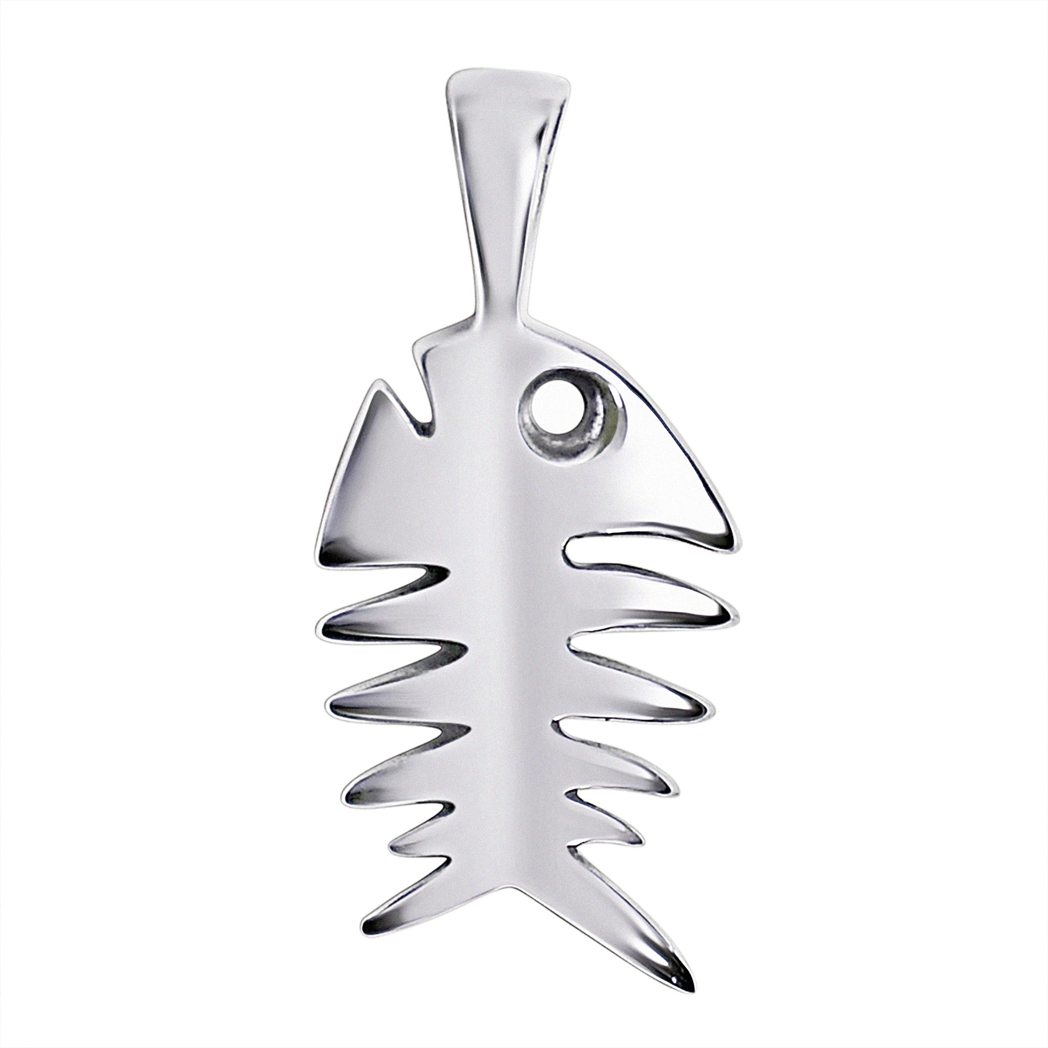 Sterling Silver Fish Bone Pendant