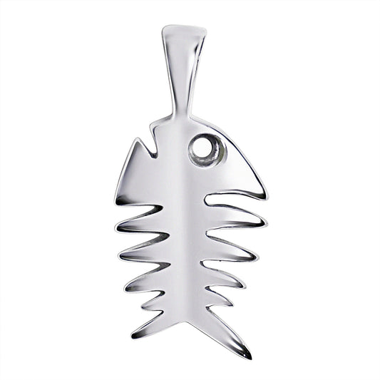Sterling Silver Fish Bone Pendant