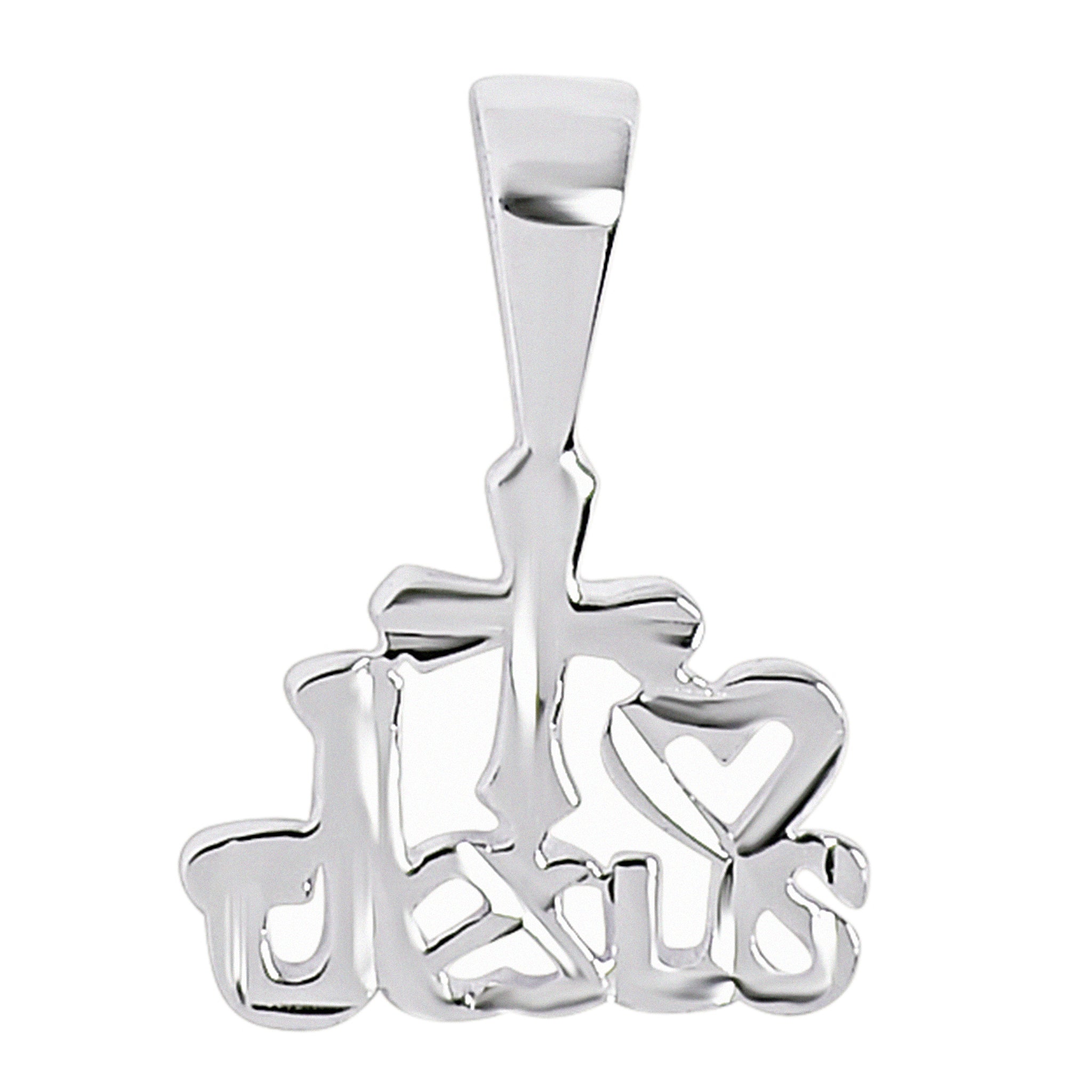Sterling Silver "I Heart Jesus" Pendant