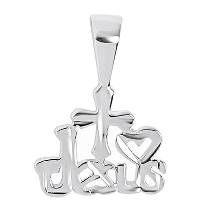 Sterling Silver "I Heart Jesus" Pendant