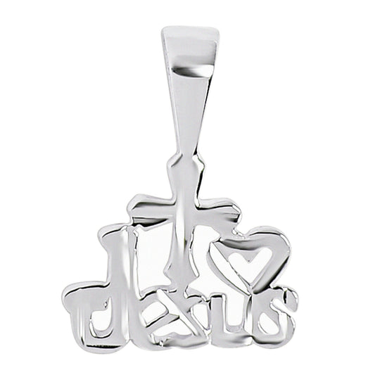 Sterling Silver "I Heart Jesus" Pendant
