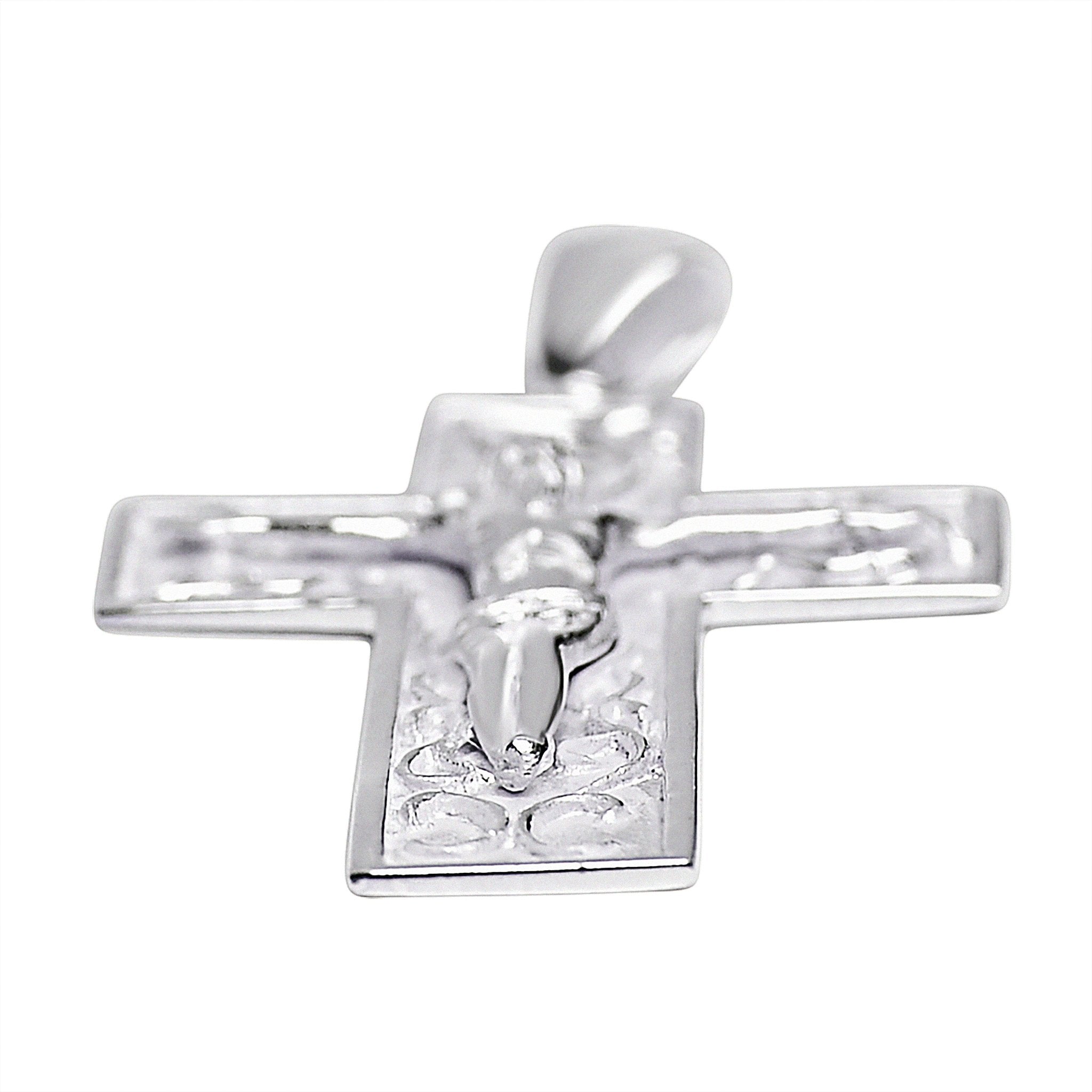 Sterling Silver Filigree Crucifix Cross Pendant