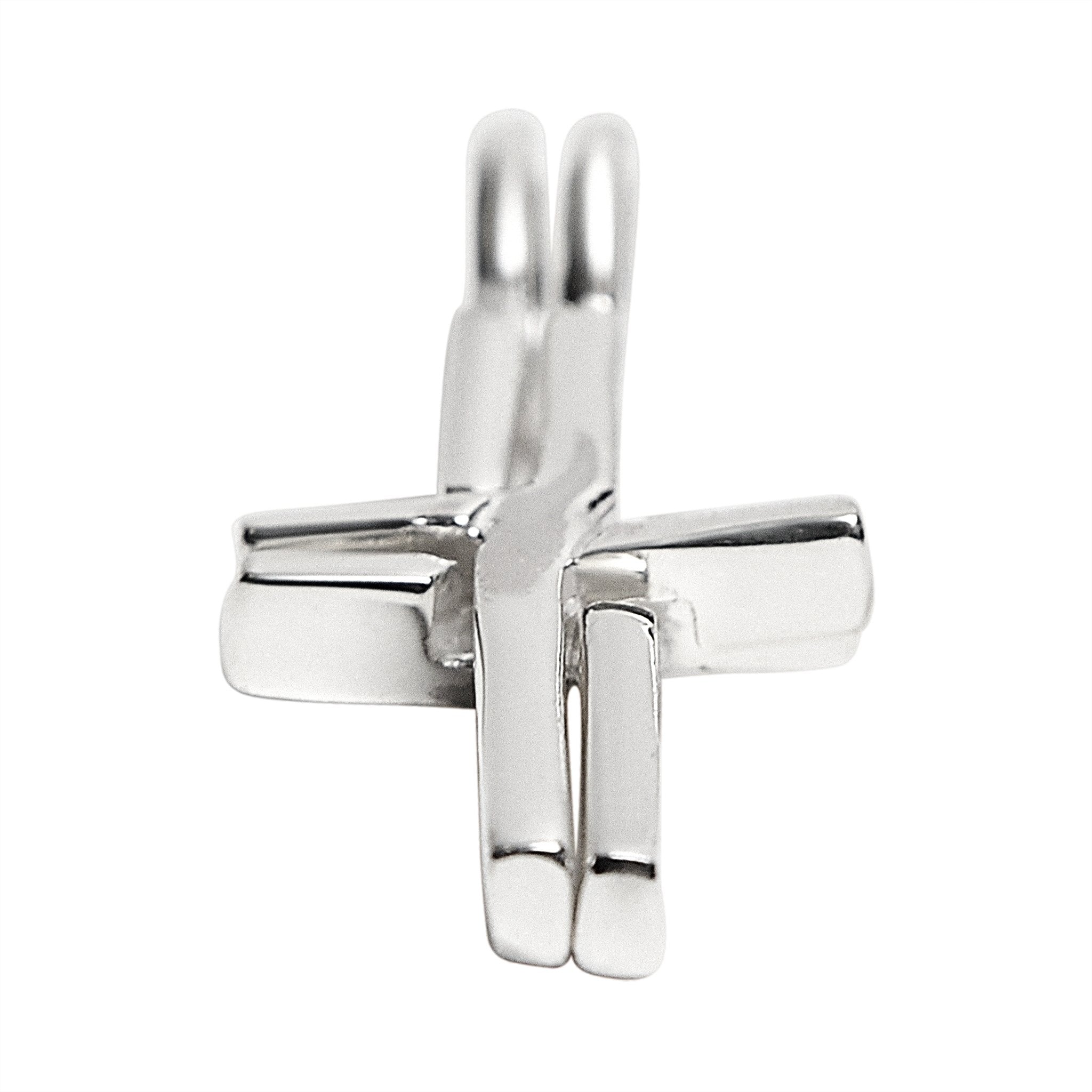 Sterling Silver Double Cross Pendant
