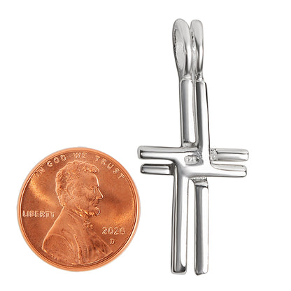 Sterling Silver Double Cross Pendant